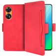 Θήκη με πτερύγιο για Oppo Reno8 T, Card Slot, κόκκινη