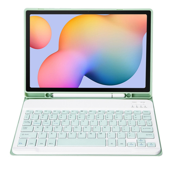 Θήκη + πληκτρολόγιο Samsung Galaxy Tab S6 Lite 10.4, Pen Slot, πράσινη