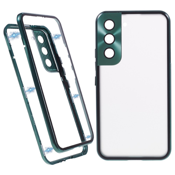 θήκη για το Samsung Galaxy S21, Magnetic Dual Glass, πράσινη