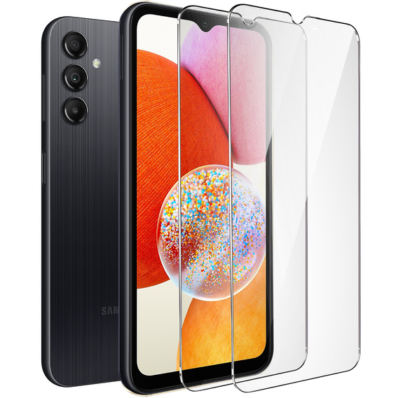 2x Μετριασμένο γυαλί για Samsung Galaxy A14 4G/5G, ERBORD 9H Hard Glass στην οθόνη
