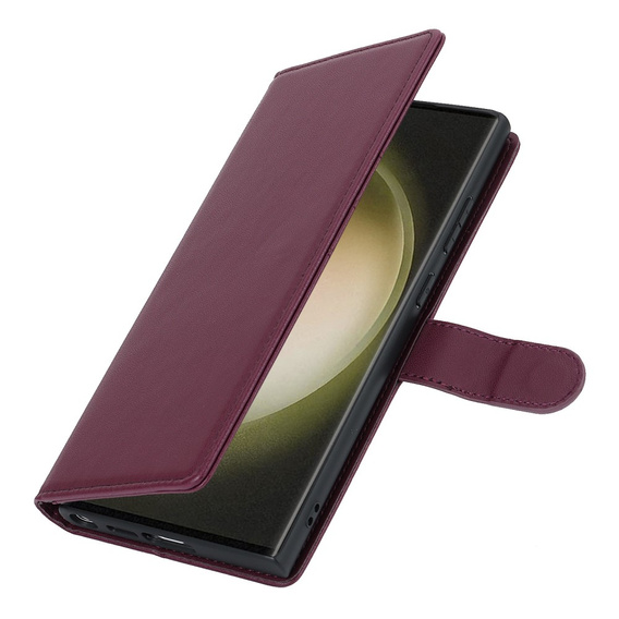 Θήκη με πτερύγιο για Samsung Galaxy S23 Ultra, πορτοφόλι, για MagSafe, μπορντό