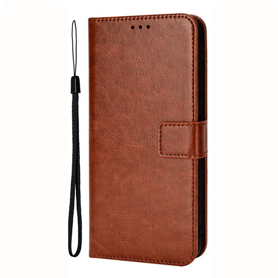 Θήκη με πτερύγιο για Oppo A78 4G, Crazy Horse Wallet, καφέ