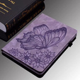 Θήκη για Lenovo Tab M9, Wallet Pen Slot, butterflies, καφέ