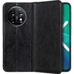 θήκη με πτερύγιο για OnePlus 11 5G, Split Leather, μαύρη