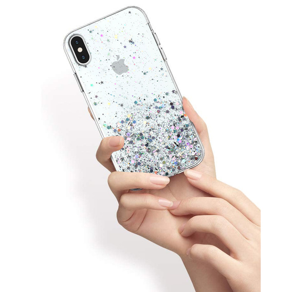 Θήκη για iPhone X/XS, Glittery, διαφανής