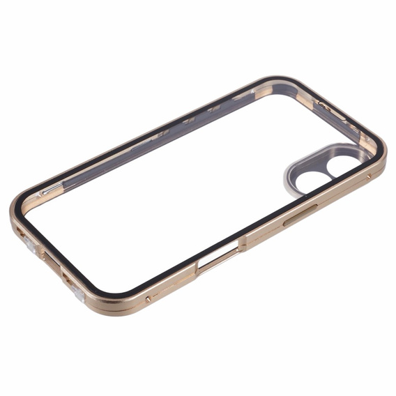 θήκη για το iPhone 16, Magnetic Dual Glass, χρυσή