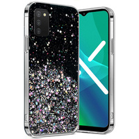 Θήκη για Samsung Galaxy A03s, Glittery, μαύρη