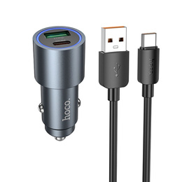 Φορτιστής αυτοκινήτου Hoco Z60 USB-A + USB-C 48 W με καλώδιο