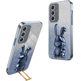 Θήκη για Samsung Galaxy A54 5G, Glitter Rabbit, με συρόμενη βάση στήριξης, μπλε