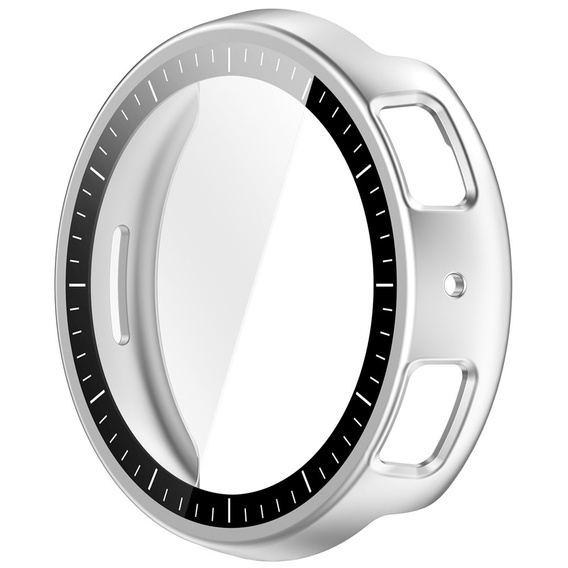 2 σε 1 Θήκη + Γυαλί για Amazfit Active Max, ασημί