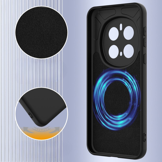 Θήκη για Honor Magic7 Pro 5G, Silicone MagSafe, μαύρη