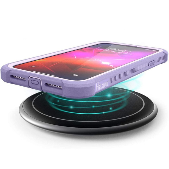 Θήκη για iPhone 11, Dexnor Full Body Rugged, διαφανής / βιολετί
