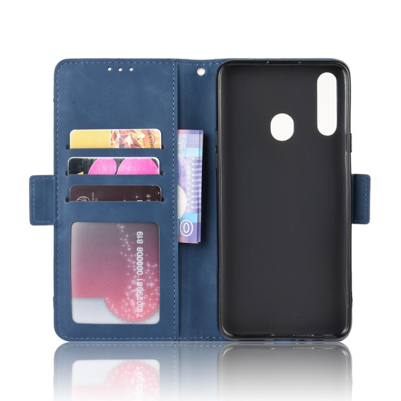 Θήκη με πτερύγιο για Samsung Galaxy A20s, Card Slot, σκούρο μπλε