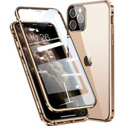 θήκη για το iPhone 11 Pro Max, Magnetic Dual Glass, χρυσή