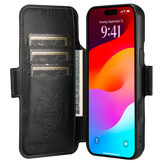Αναδιπλούμενη θήκη 2 σε 1 για iPhone 17 Pro Max, SUTENI, για MagSafe, μαύρο