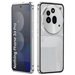 Θήκη για Nothing Phone 3a Pro, Frame Case, ασημένια