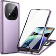 θήκη για το Xiaomi Redmi Note 14 Pro, Magnetic Dual Glass, μωβ