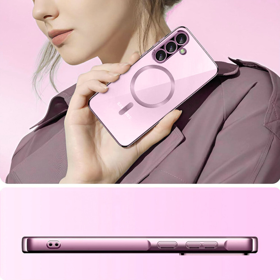Θήκη για Samsung Galaxy A26, Electro MagSafe, ροζ rose gold + Γυαλί για την οθόνη