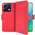Θήκη με πτερύγιο για Xiaomi Poco X6 5G, Card Slot, κόκκινη