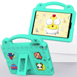 Παιδική θήκη για iPad mini 7.9" 2019/2015/2014/2013/2012 (5/4/3/2/1 gen.), Cute Patterns, με βάση, πράσινη