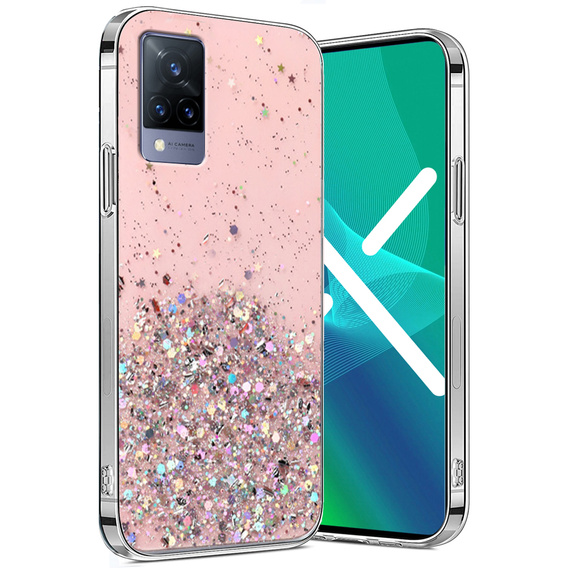 Θήκη για Vivo V21 5G, Glittery, ροζ