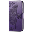 Θήκη με πτερύγιο για Infinix Hot 40i, Butterfly, μωβ