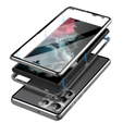 θήκη για το Samsung Galaxy S23 Ultra, Magnetic Dual Glass, ασημένια