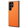 Θήκη για Samsung Galaxy S24 Ultra, Calf Texture, πορτοκαλί