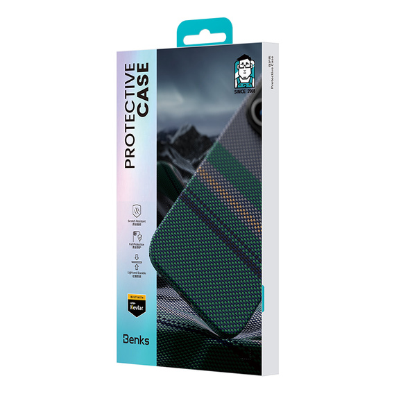 Θήκη BENKS Kevlar Magnetic Armor Pro Aurora 600D B062 για MagSafe για iPhone 15 Pro Max