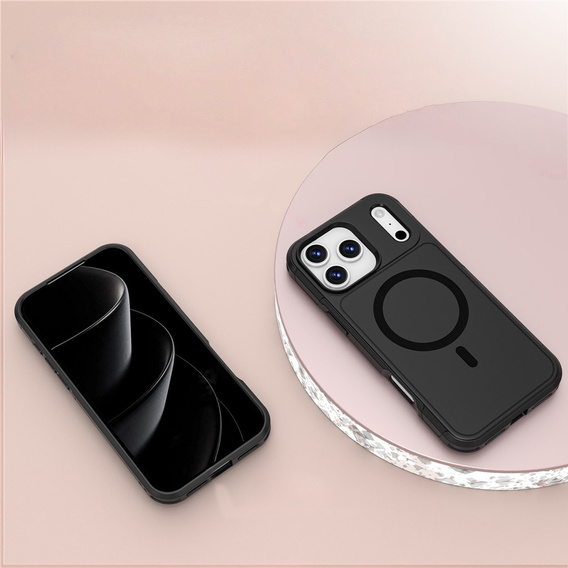 Θήκη MagForce για iPhone 17 Pro Max, για MagSafe, θωρακισμένη, μαύρο