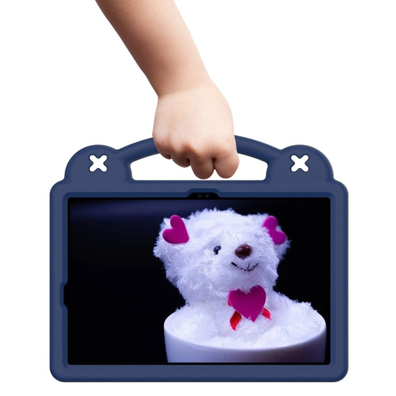 Παιδική θήκη για Samsung Galaxy Tab S7/S8/S9, Cute Patterns, με βάση, σκούρο μπλε