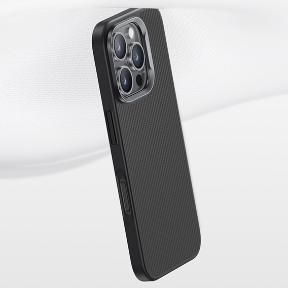 θήκη BENKS Kevlar για iPhone 16 Pro, για MagSafe, Carbon Fiber, μαύρη