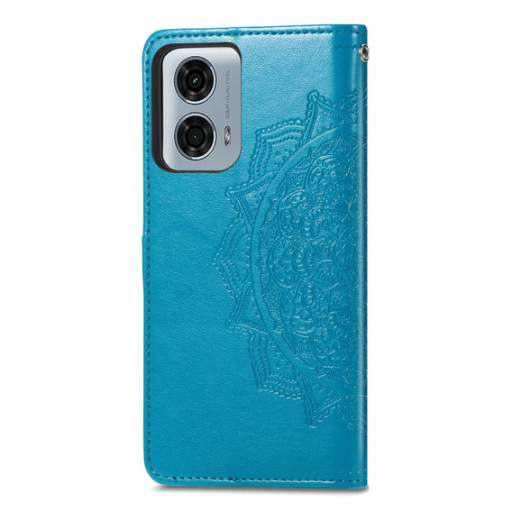 Θήκη με πτερύγιο για Motorola Moto G24 / G24 Power / G04, Mandala, μπλε