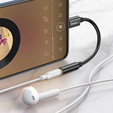 Μετασχηματιστής ήχου USB-C σε μίνι βύσμα 3,5 mm για smartphone με θύρα USB-C χωρίς σύνδεσμο AUX