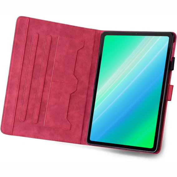 θήκη για iPad 10.2" 2021/2020/2019 (9/8/7 gen.), με πτερύγιο, animal, κόκκινη