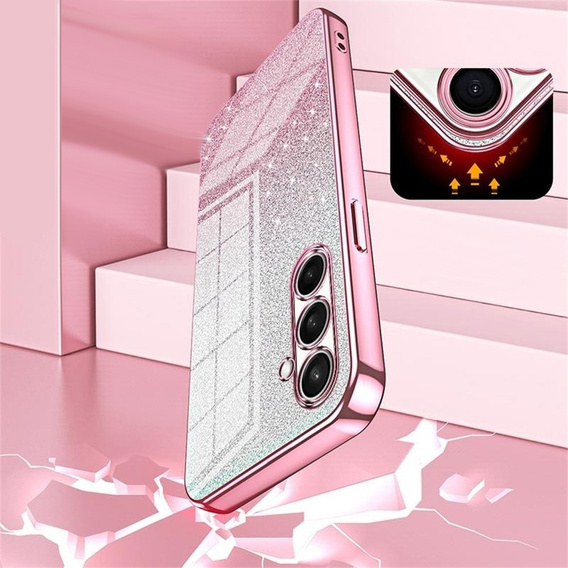 Θήκη Glitter Case CamShield για Samsung Galaxy A57 5G, ροζ