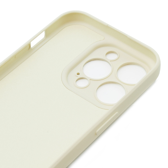 Θήκη για iPhone 15 Pro, Silicone Lite, κρεμ χρώματος