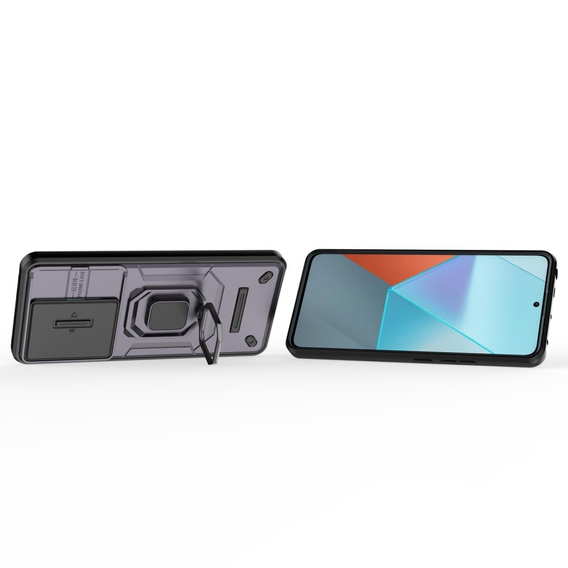 Θήκη για Xiaomi Redmi Note 13 Pro 5G, KickStand Camera Lens, μωβ