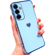 Θήκη για Samsung Galaxy A35 5G, Electro heart, μπλε + Full Glue Ceramic Glass
