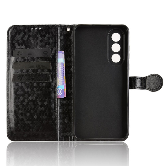 θήκη πτερύγιο για OnePlus Nord 5, Wallet Rhombus, μαύρη