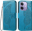 Θήκη με πτερύγιο για Oppo A40 / Oppo A40m, Butterfly, μπλε