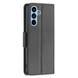 Θήκη με πτερύγιο για Samsung Galaxy A54 5G, Wallet Litchi Magnet, μαύρη
