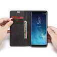 θήκη CASEME για Samsung Galaxy S8 Plus, Leather Wallet Case, μαύρη