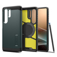 θήκη Spigen για Samsung Galaxy S25 Ultra, Tough Armor Mag Mag MagSafe, πράσινη + μετριασμένο γυαλί 9H