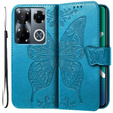 Θήκη με πτερύγιο για Infinix Note 40 Pro Plus, Butterfly, μπλε