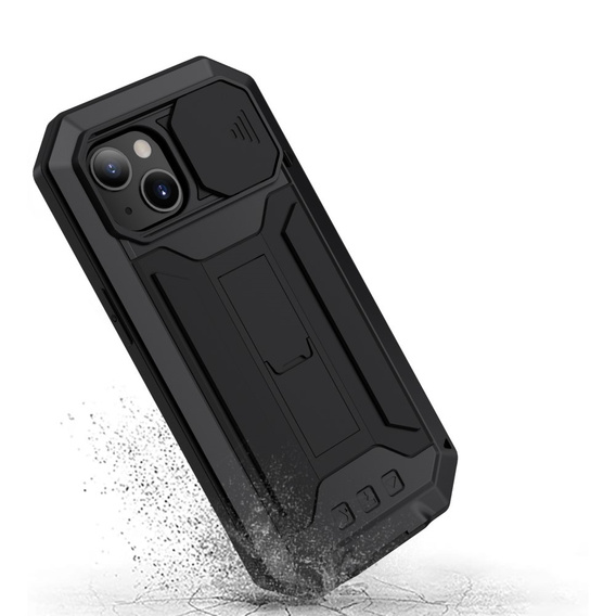 Θήκη για iPhone 13 Mini, R-JUST CamShield Slide, θωρακισμένη, μαύρη