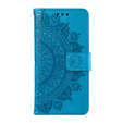Θήκη με πτερύγιο για Xiaomi Redmi Note 13 Pro 4G / Xiaomi Redmi Note 14S / Xiaomi Poco M6 Pro 4G, Mandala, μπλε