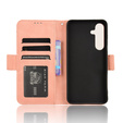 Θήκη με πτερύγιο για Samsung Galaxy S25 FE, Card Slot, ροζ