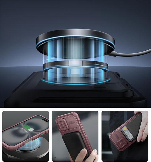 Θωρακισμένη θήκη για iPhone 16, Dexnor CamProtect MagSafe, ροζ