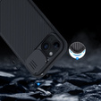 Θωρακισμένη θήκη Nillkin για iPhone 15 Plus, CamShield Pro, μαύρη